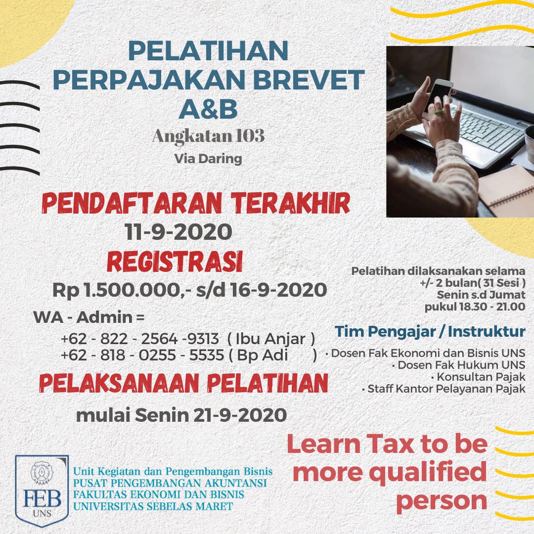 PELATIHAN PERPAJAKAN BREVET A&B - Fakultas Ekonomi Dan Bisnis ...