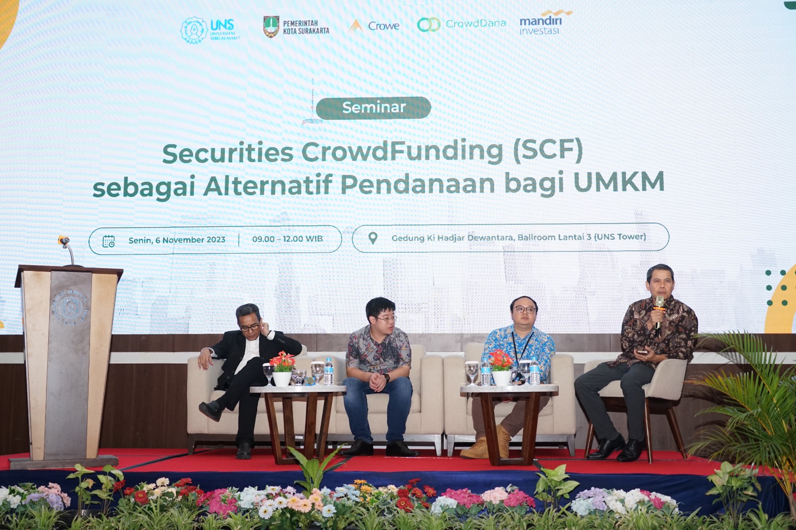 Three Speakers Invited to the Seminar on Securities CrowdFunding as an Alternative Funding for MSME
