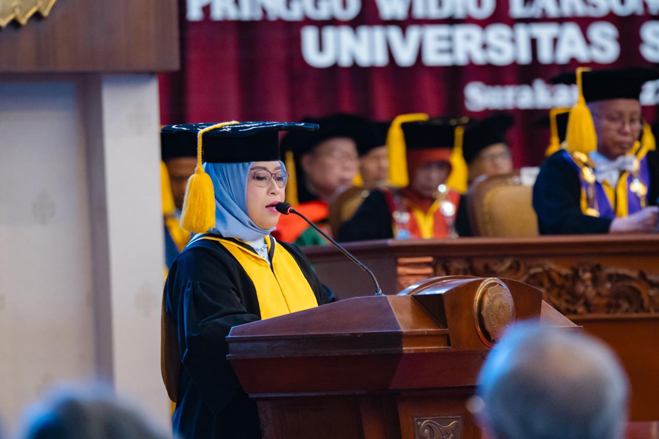 Prof. Dr. Evi Gravitiani Inaugurated as Professor at FEB UNS, Affirms the Strategic Role of Natural Resource Economics in Sustainable Development