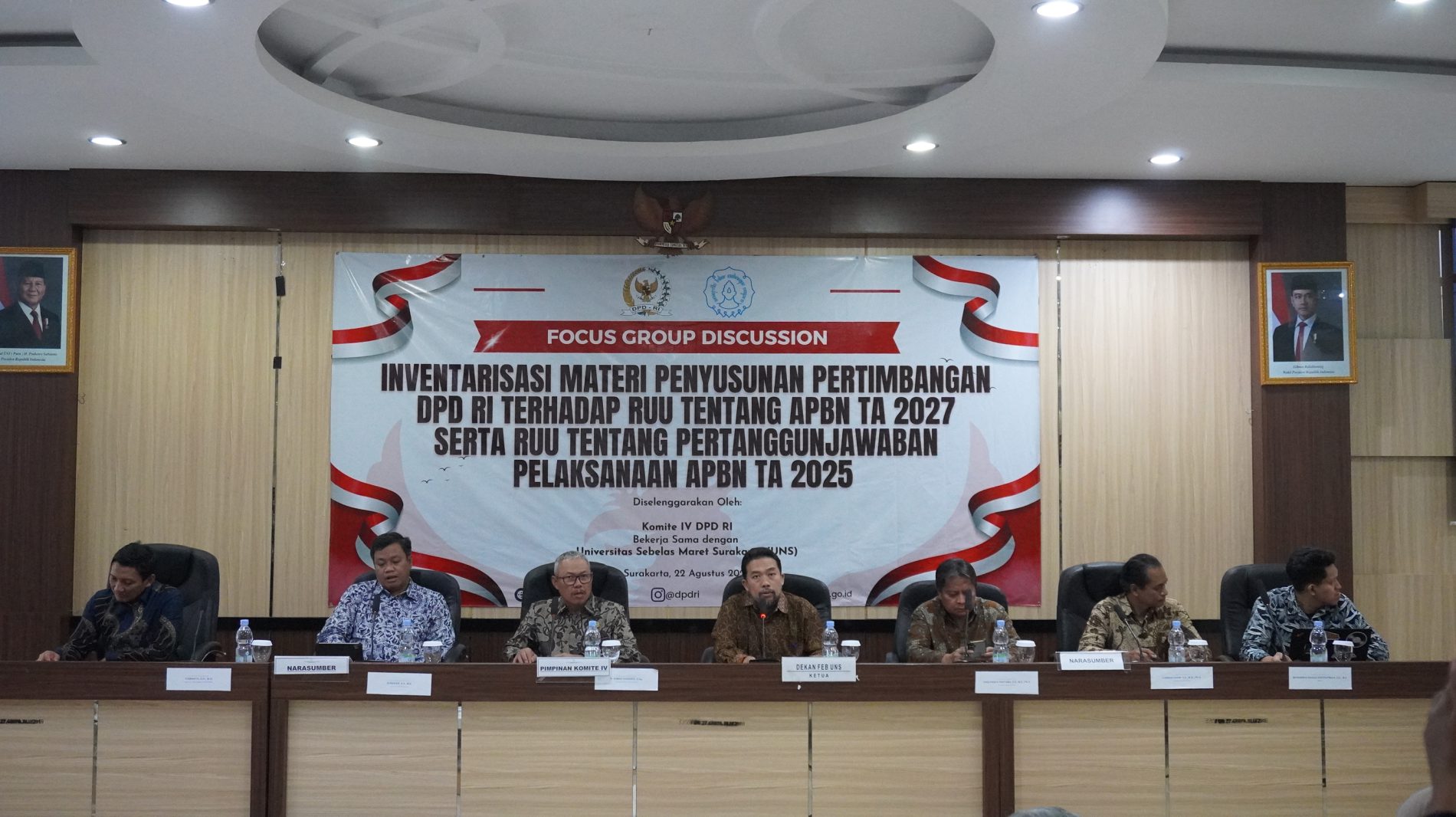FEB UNS dan Komite IV DPD RI Gelar FGD Kebijakan Fiskal: Bedah RAPBN 2027 dan Evaluasi APBN 2025