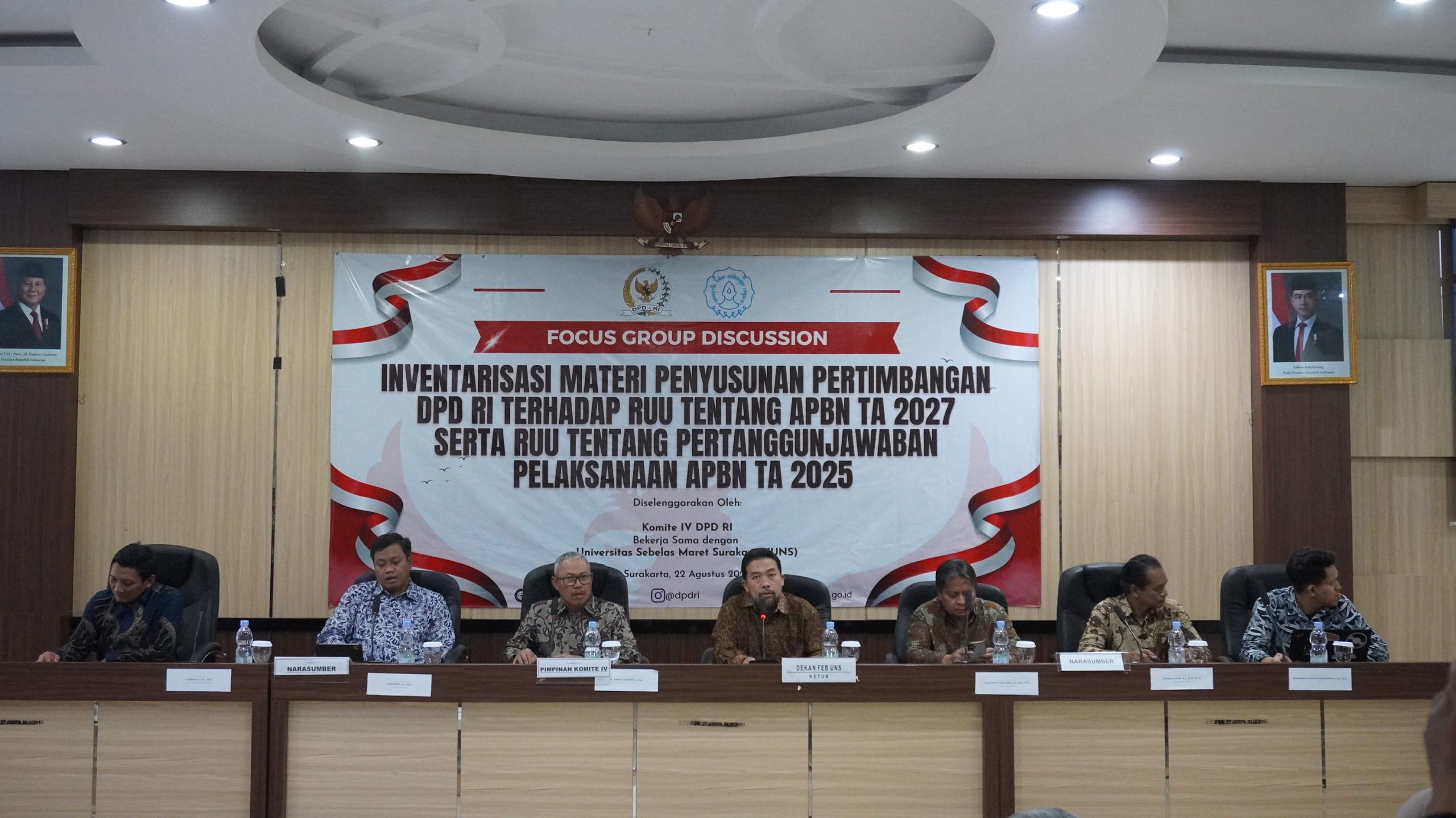 FEB UNS dan Komite IV DPD RI Gelar FGD Kebijakan Fiskal: Bedah RAPBN 2027 dan Evaluasi APBN 2025